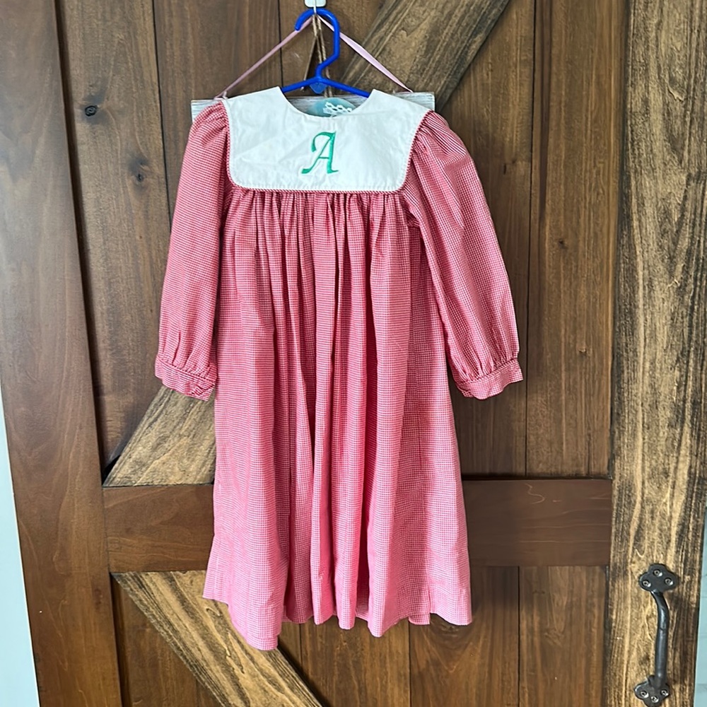 “A” monogrammed dress